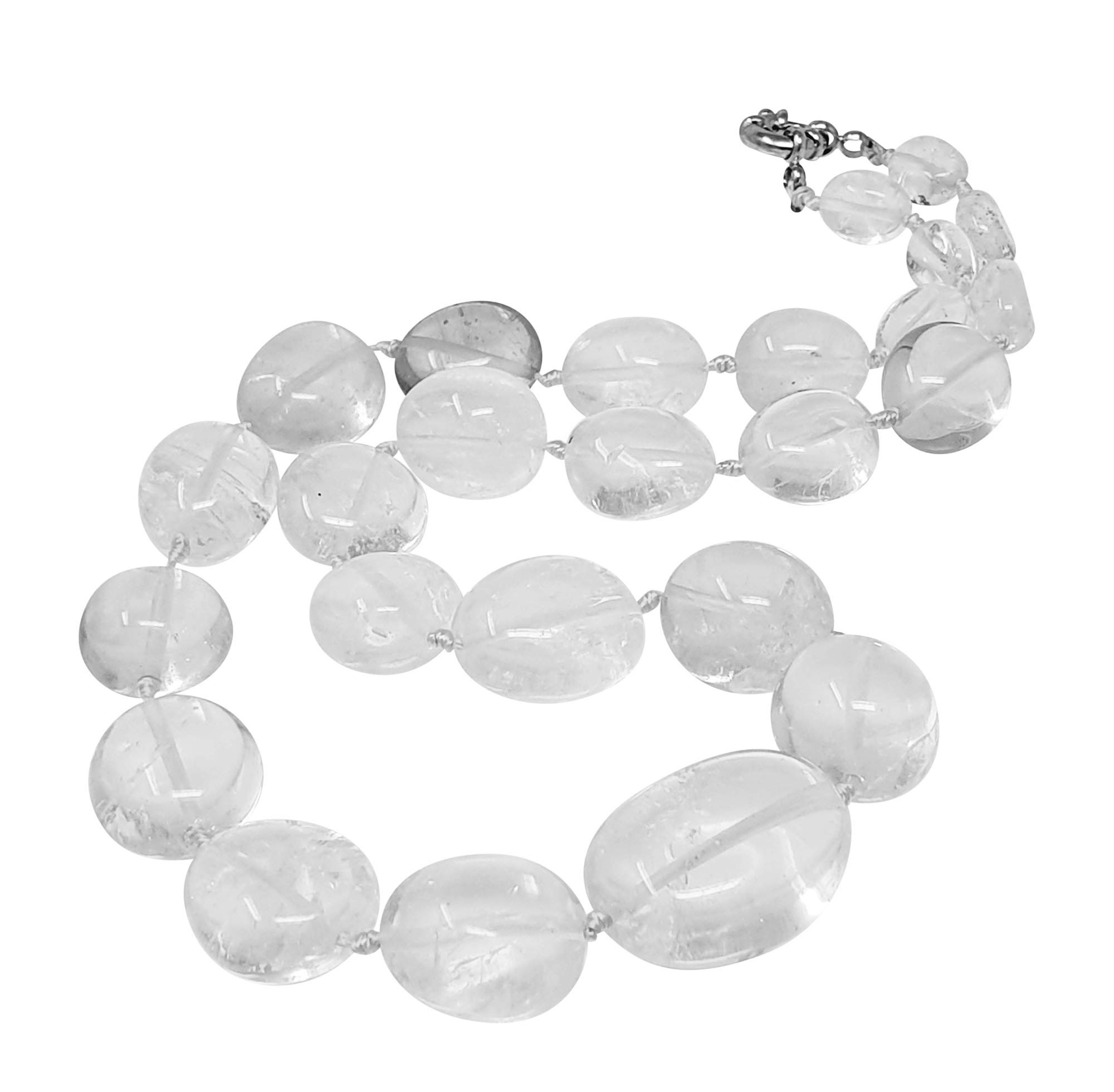 Treasure Bay Natural Clear Rock Quartz Gemstone Necklace
