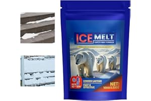 Fast Acting Ice Melter | Concrete Friendly Efficient Ice Melter,Snow Removing Supplies, Lawn Safe Melt for Sidewalks, Stairs,