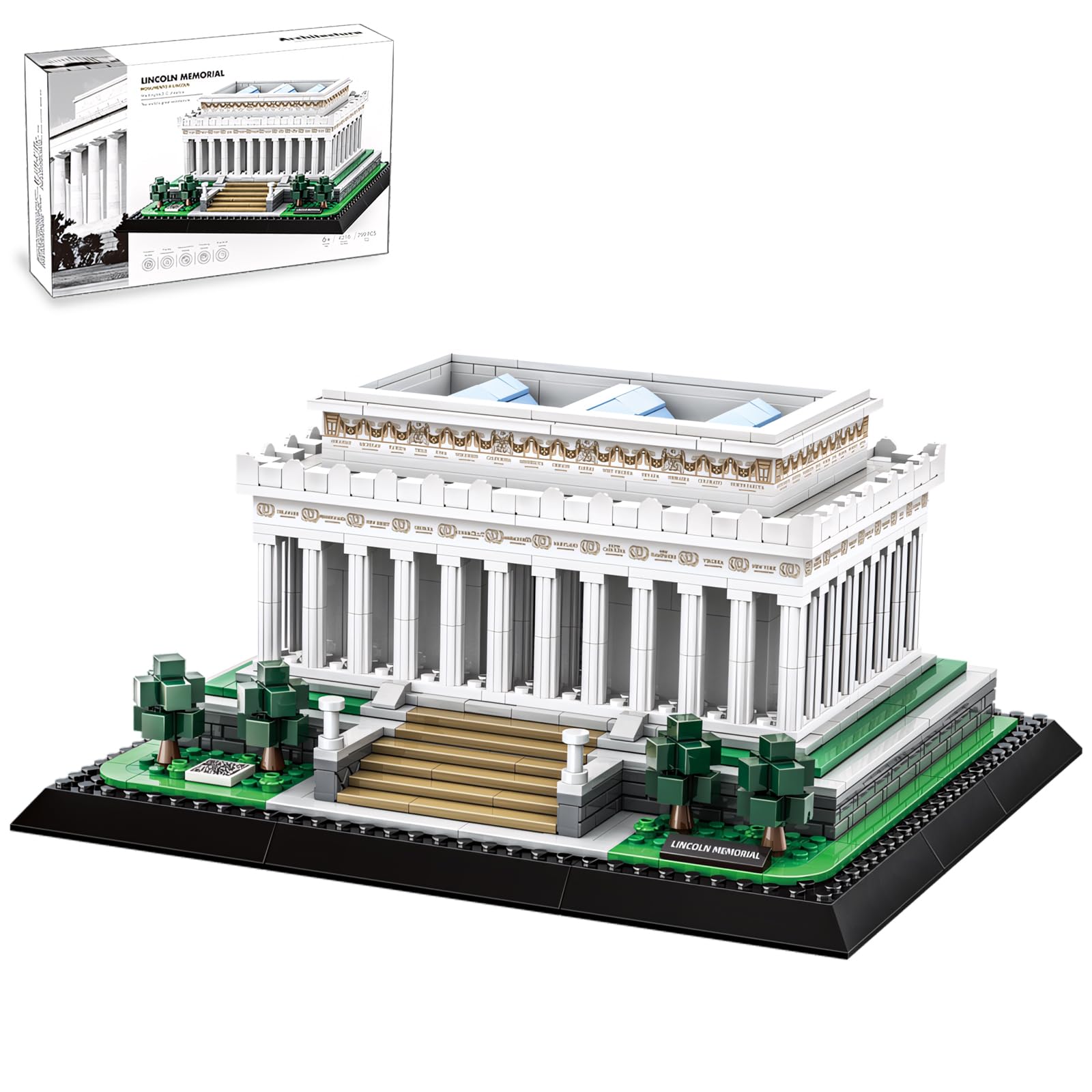 CAXIMSY Washington Lincoln Memorial Architecture Model Building Block ...