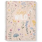 Stay Wild Floral Spiral Notebook / 8.5" x