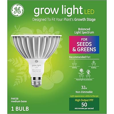 Buy Ge Lighting Grow Light Bulb Par38 Grow Light Bulb For Indoor Plants Full Spectrum 32 Watt Balanced Lighting For Seeds And Greens Online In Indonesia B07nnt3g7j