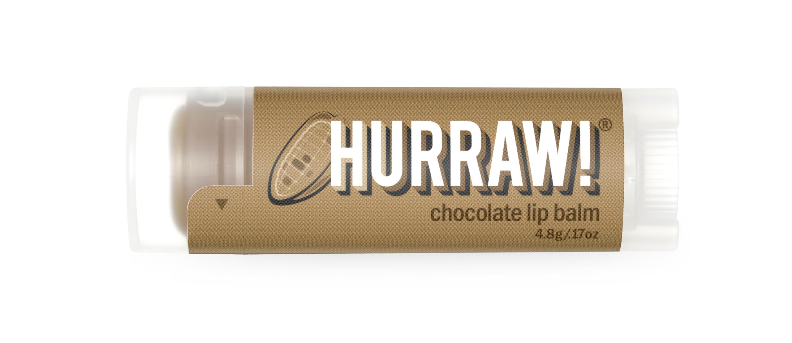 Hurraw! Chocolate Lip Balm: Organic, Certified Vegan, Cruelty and Gluten Free. Non-GMO, 100% Natural Ingredients. Bee, Shea, Soy and Palm Free. Made in USA