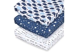 The Peanutshell Baby Girl or Boy Changing Pad Covers Set of 3 - Ultra Soft Pad Cover - Fits Standard Changing Table Pads, Dur