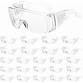 WFEANG Clear Safety Glasses bulk, Lightweight Protective Eyewear For Men Women, Over Goggles Impact Scratch Resistant