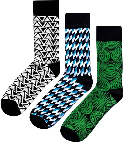 Fana & Fotter Herren Socken - 3er Pack: Geometrical Mix