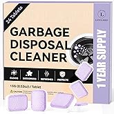 Garbage Disposal Cleaner Deodorizer Tablets - 24 Pack Powerful XL Sink Disposal Cleaner Foaming Tablet, Lavender Foam Garburator Disposer Freshener, Natural Kitchen Drain Cleaning Care, 1 Year Supply