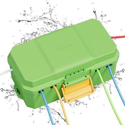 Diivoo Outdoor Waterproof Electrical Box Large 6 Cable Seal Weather Proof Plug