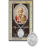 Hirten St. Nicholas Pewter Medal Pendant with Chain, Made in USA