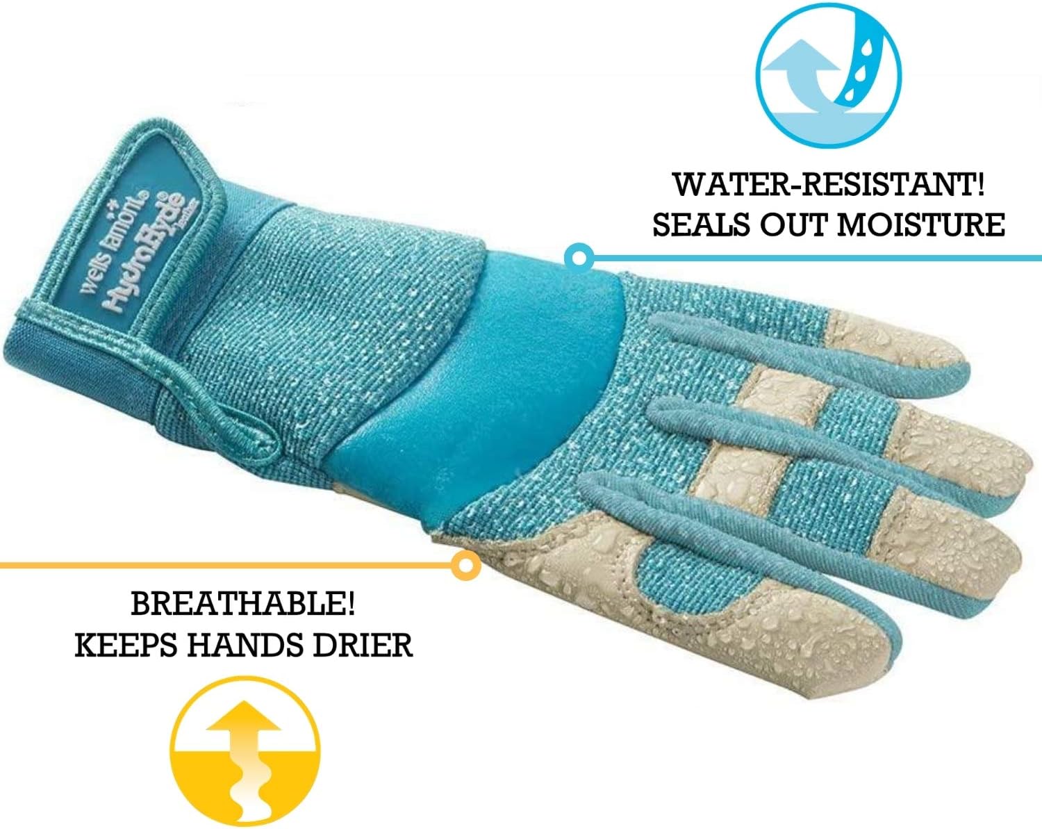 Wells Lamont Women's Hybrid Work/Gardening Gloves | Water-Resistant HydraHyde Leather | Small (3204S): Home Improvement