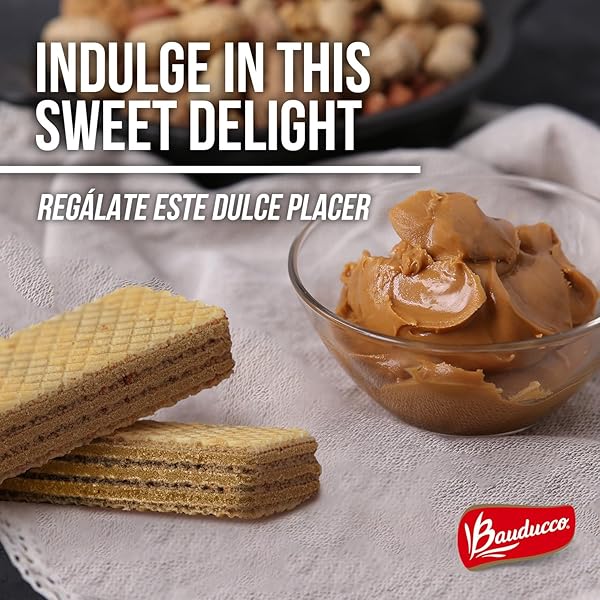 BAUDUCCO PEANUT BUTTER WAFERS – CRISPY WAFER COOKIES WITH 3 DELICIOUS, INDULGENT DECADENT LAYERS OF PEANUT BUTTER FLAVORED CREAM – DELICIOUS SWEET SNACK OR DESERT – 5.0 OZ (PACK OF 1)