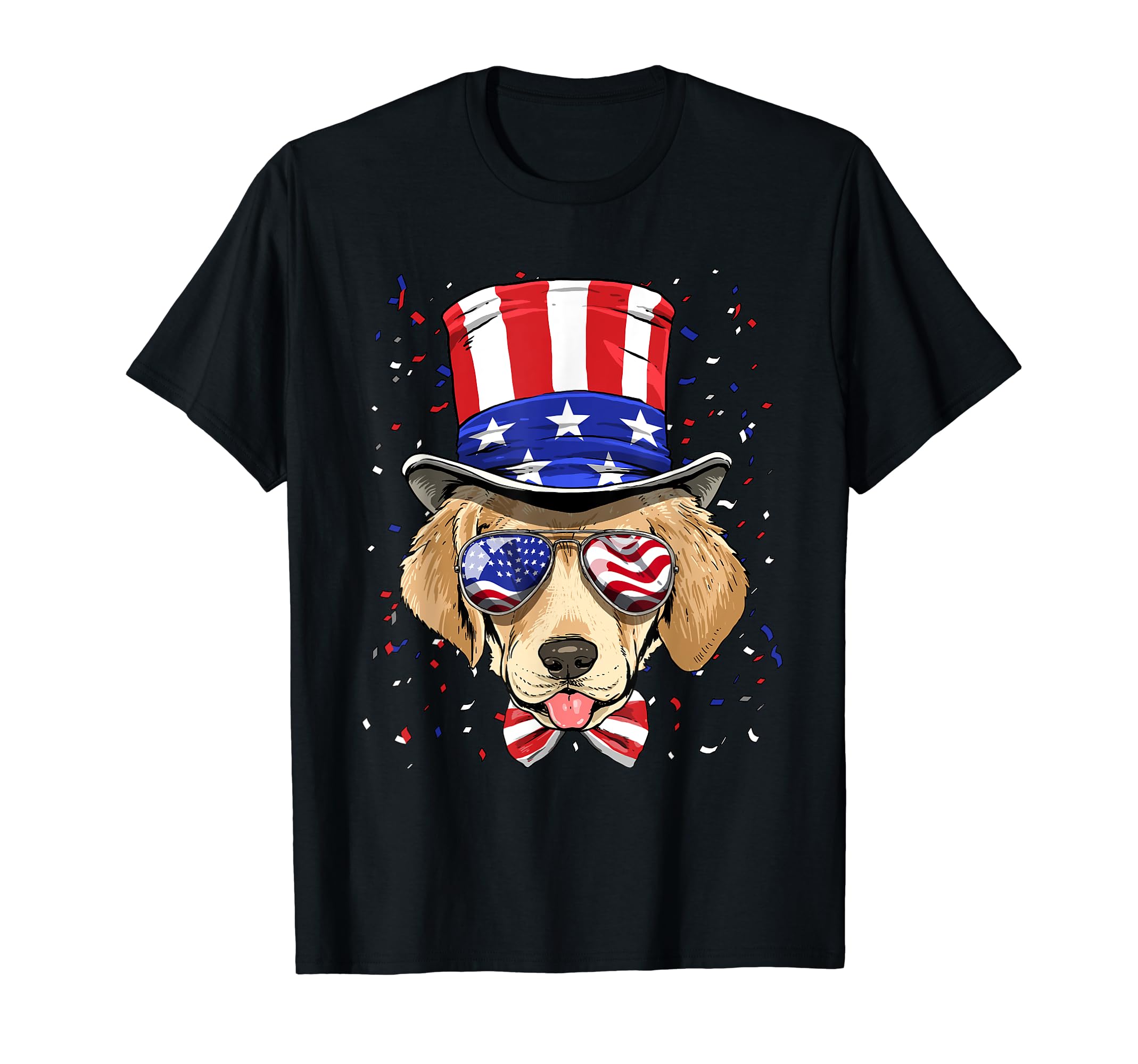 Labrador 4th of July American Dog USA Flag T-Shirt