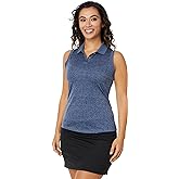 Adidas Womens Women's Ultimate365 Jacquard Sleeveless Polo Shirt