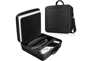 Mwin Carrying Case for Starlink Mini - Starlink Mini Accessories Lightweight Travel Case, Splash-Resistant & Shockproof EVA Protective Cover with Shoulder Strap, Portable Hard Bag for Travel, Black