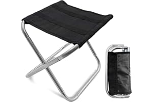 LYHLYA Portable Mini Folding Stool, Small Camping Stool Mortable Stool Can Hold Up to 150 Lbs