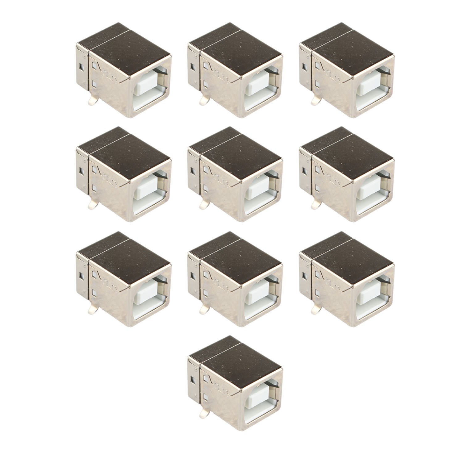 Futheda 10 PCS Micro USB2.0 Jack Socket Connector Type B Female Port 4 Pin 90 Degree PCB DIP
