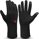 Dr.Warm Heated Gloves Liner, Rechargeable Heated Work Gloves for Men Women, Electric Battery Glove with Touchscreen, Thin Hand Warmer for Winter Hunting Riding Running