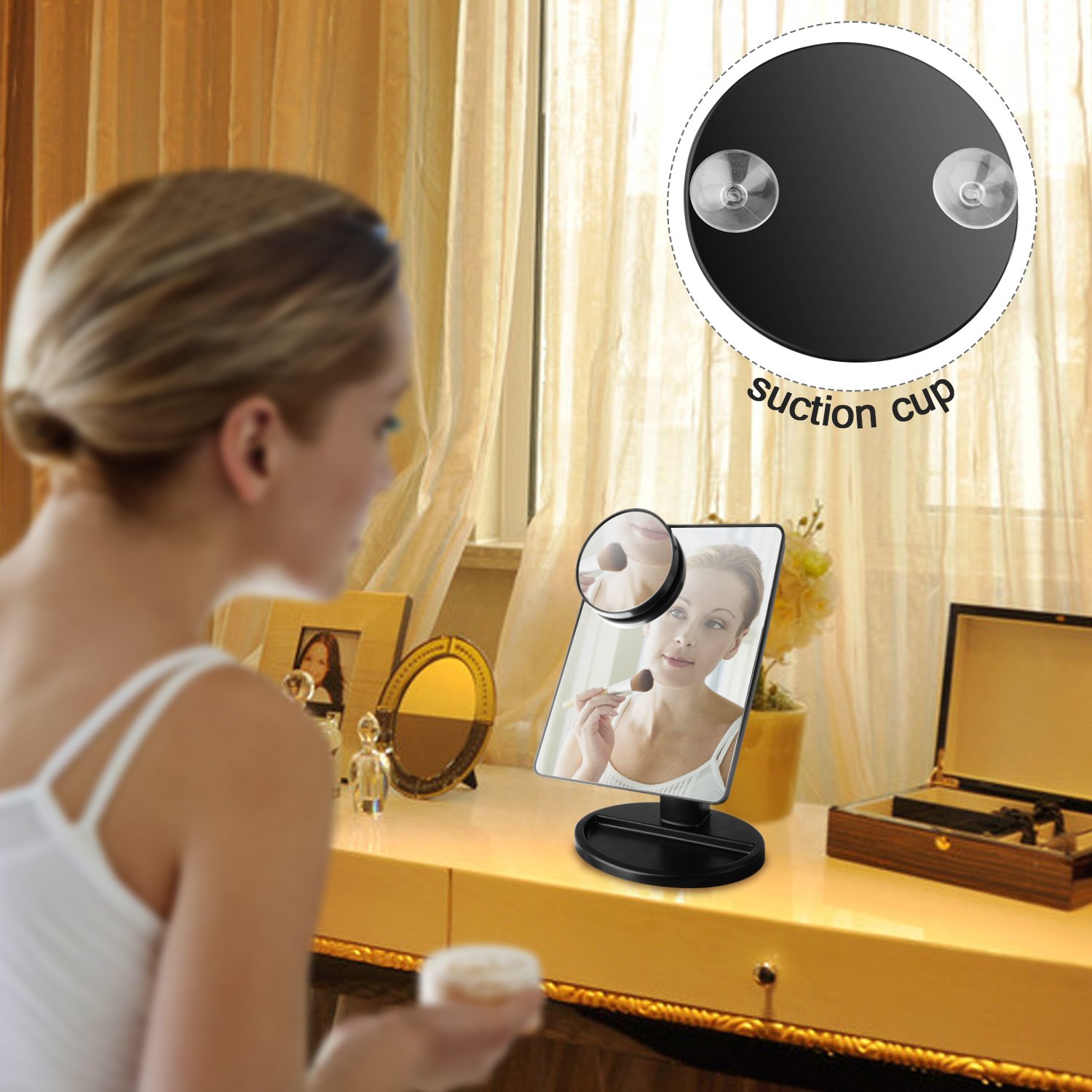 UHIBROS 10X Magnification Makeup Mirror Cosmetic Mirror