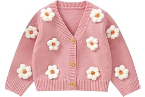 BEAUTOOLY Newborn Baby Girl Boy Cute Long Sleeve Button Up Cardigan Toddler Knit Sweater Infant Fall Winter Clothes