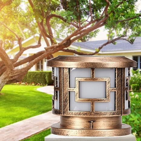 Dxyap Solarpfosten Kappen Licht, Pfeilerleuchte Solarspalten Lampe