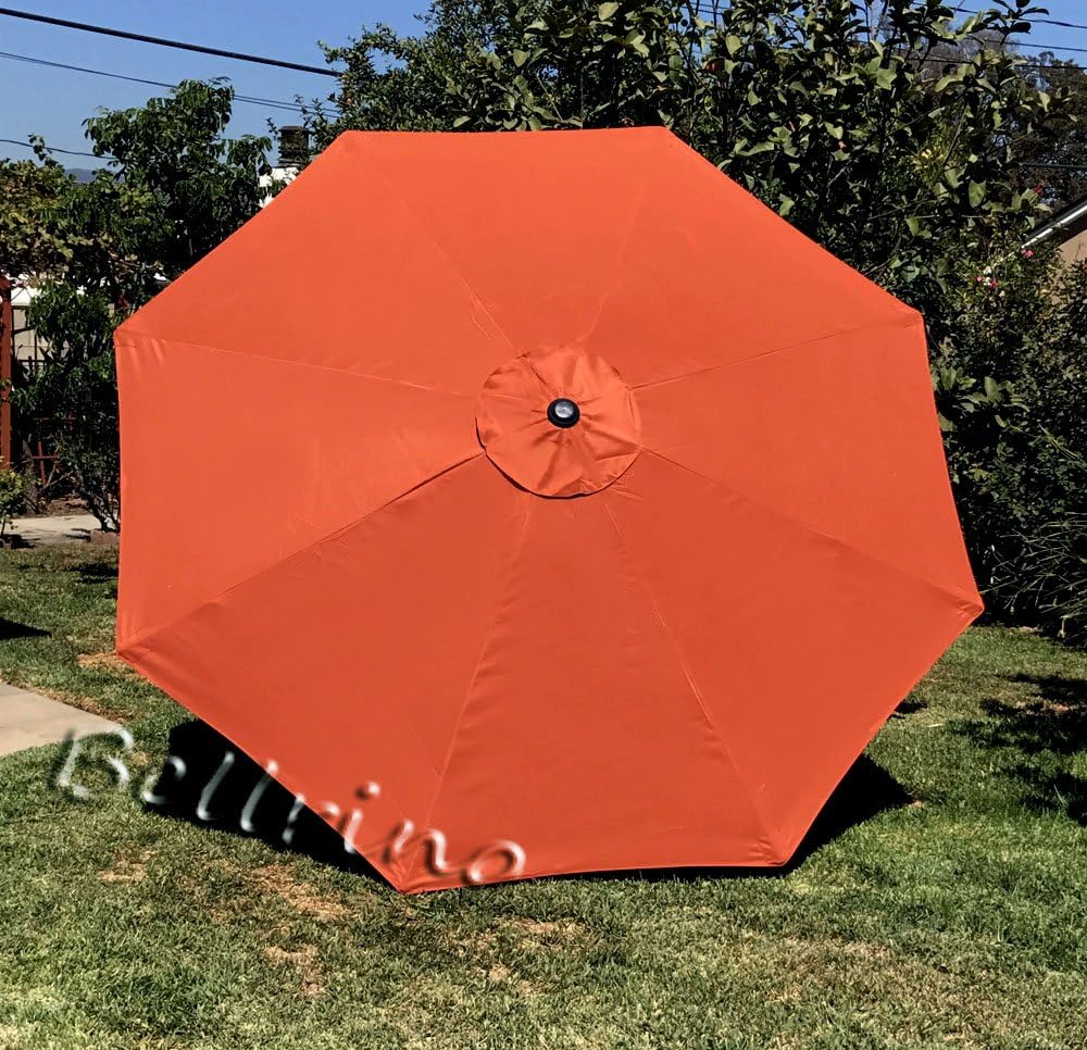 BELLRINO DECOR Replacement Umbrella Canopy for 8ft 8 Ribs Orange (ORANGE-88)