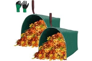 CATHY DOLL 2 Pack 40 Gallon Dustpan Type Lawn Bags Reusable Collapsible Heavy Duty Leaf Bags Yard Waste bags Collecting Leaves Lawn Grass Branches