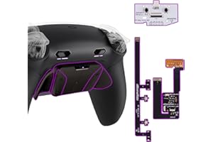 eXtremeRate RISE4 Plus MAX RMB Kit with Clicky Trigger Stops & Rubberized Grip for PS5 Controller BDM-030 040 050, Remappable