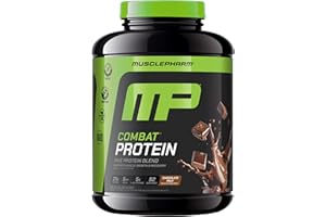 MUSCLE PHARM MusclePharm Combat Protein Powder, Chocolate Milk Flavor, Fuels Muscles for Productive Workouts, 5 Protein Sources Including Whey Protein Isolate & Egg Albumin, Gluten Free, 4.2 lb, 52 Servings