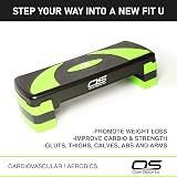 OZE SPORTS Aerobic Stepper Platform 2-5 Level Adjustable Green 5 Steps view 6