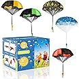 Spectabilis Army Parachute Toy for Kids Outdoor Toys, Tangle Free Figures Flying Toy for Kids Ages 4-8 and Up Boys Party Favors Paratrooper Easter Egg Bastet Stuffer for Boy