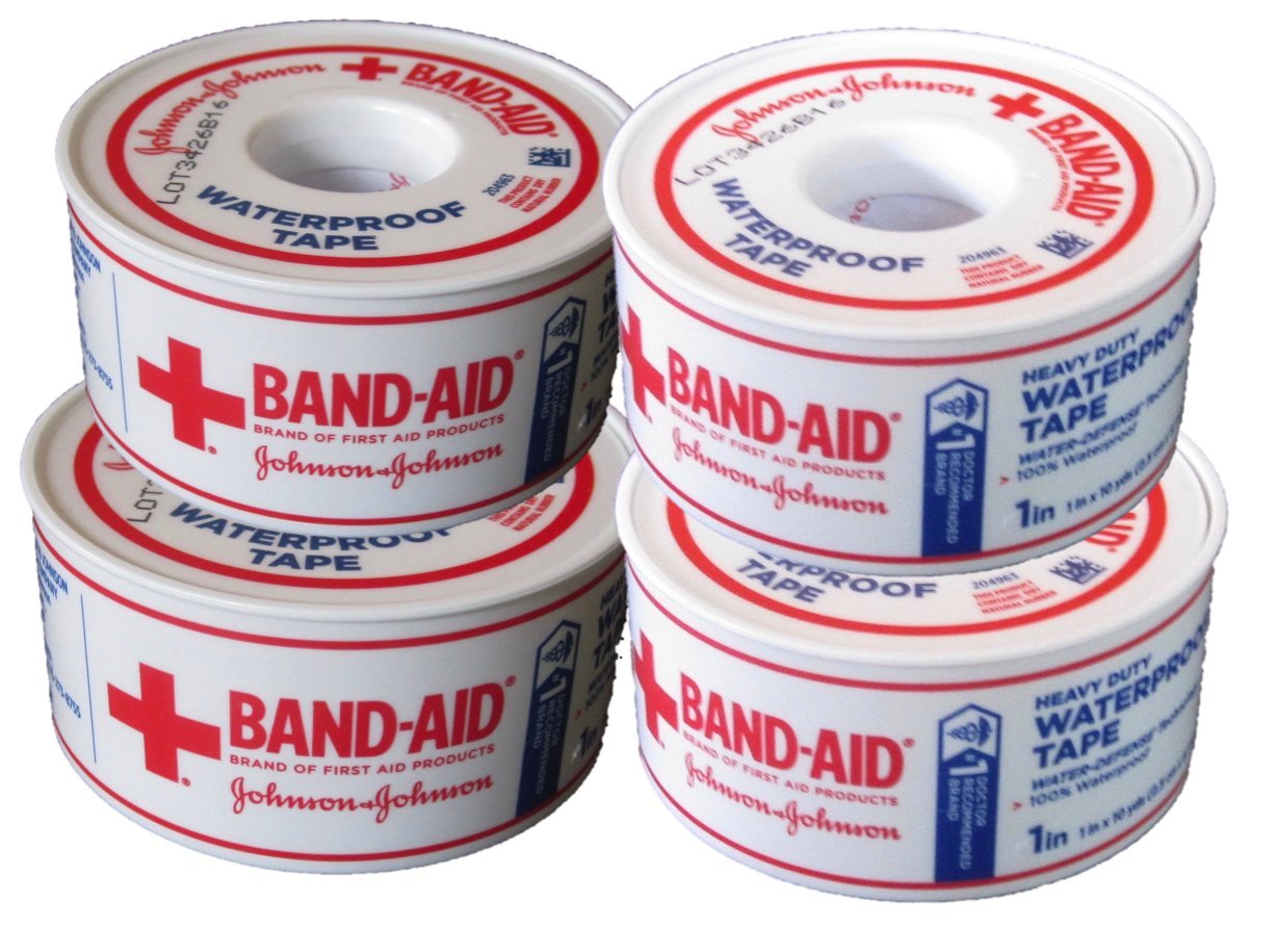 Johnson and Johnson Red Cross Waterproof First Aid Tape 1/2