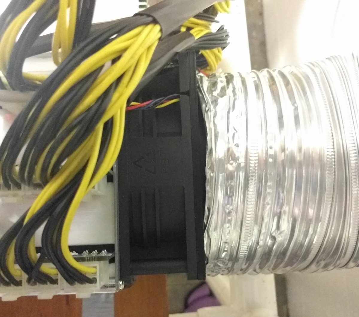 D3 A3 V9 X3 120mm Fan Duct Cooling Shroud to 4 Inch Vent Hose Tinker3D Antminer S7 S9 S9i E3 T9 L3