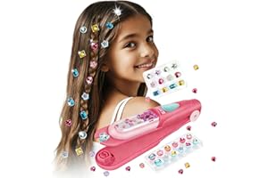 Hair Gem Stamper Kit, Hair Styling Tool with Reusable Shining Diamonds, Christmas Birthday Arts & Crafts Gift for 5-12 Year O
