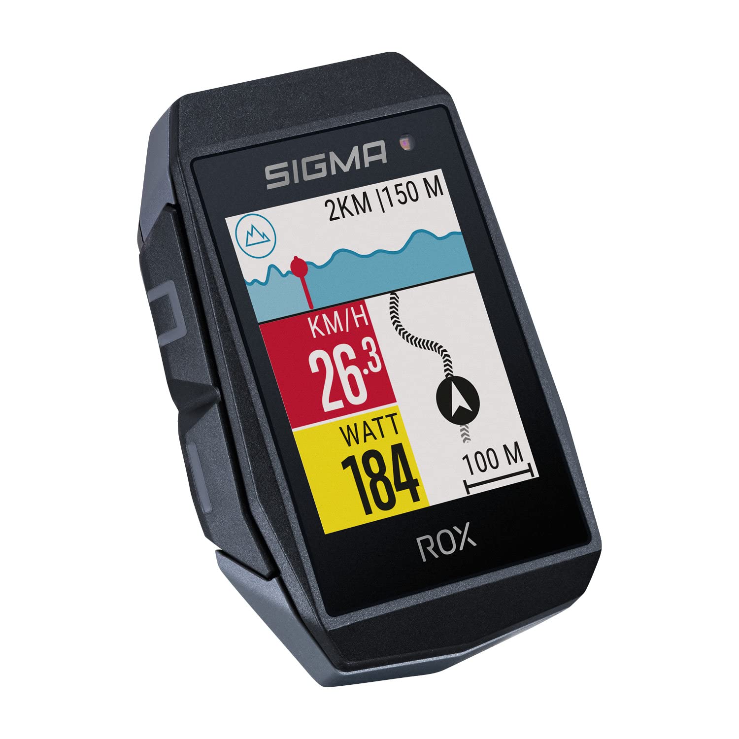 SIGMA SPORT Wireless Bike Computer ROX 11.1 EVO Black - Bike Speedometer with Navigation & Smart Connectivity | GPS Mount | Cycle Computer Suitable for E-Bike & Indoor Trainer | GPS Speedometer