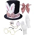 Donetuer Easter Bunny Hat Mad Hatter for Halloween Easter Cosplay