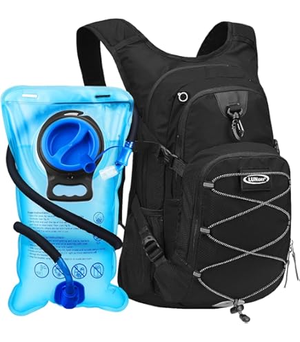 Kango Backpack Water Bladder Hydration Pack System - Camel Bag And