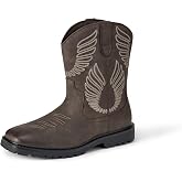 Amazon Essentials Men's Square Toe Western Cowboy Boots