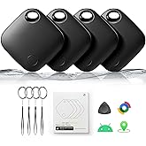 Air Tracker Tags-4 Pack for Android, Bluetooth Tracker Works with Google’s Find Hub | Android Only | Replaceable Battery | Water- Resistance | Item Finder for Luggage, Wallet, Key,Suitcases