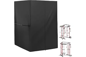 Starcrew Squat Rack Cover, Waterproof Power Cage Cover, Protective Squat Cage Cover for Home Gym, Outdoor Power Rack Cover/Gym Rack Cover/Weight Lifting Rack Cover/Smith Machine Cover