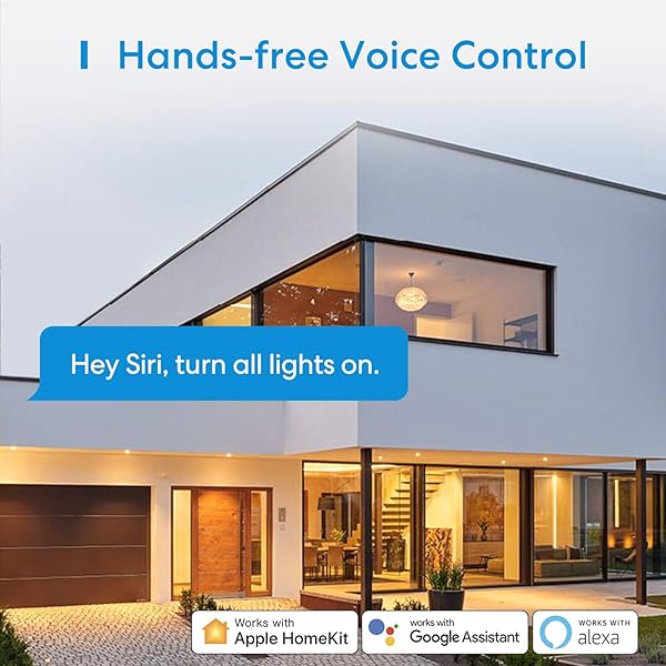 Interruptor de Pared Inteligente 1 Va 1 Canal Wi Fi Interruptor Compatible con HomeKit Siri Alexa Google Assistant y SmartThings meross Se Requiere un Cable Neutral