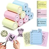 9 Rolls Thermal Printer Paper - Colorful, Non-sticker, 3 Color for Most Mini Thermal Printers