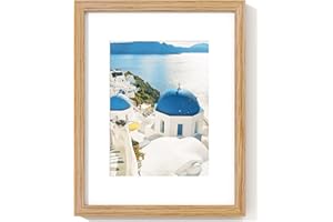 Axeman Diploma Frame For 8.5x11 Certificate Document | Solid Oak Wood 8.5 By 11 Picture With Mat For 6x8 | 8 1/2 x 11 Certificate Frame | Plexiglass And Hanging Hardware Included | Natural