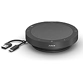 Jabra Speak2 40 Portable Speakerphone - 4 Noise-Cancelling Mics, 50mm Full Range Speakers with Wideband Audio for Clear Sound, USB-A/USB-C Connections - Certified Microsoft Teams Speaker - Dark Grey