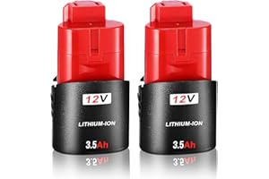 Fayeey 3.5Ah M12 Replacement Battery for Milwaukee M12 Battery 2Pack 12V Lithium-ion Batteries Compatible with Milwaukee XC 48-11-2440 48-11-2402 48-11-2460 Cordless Power Tools