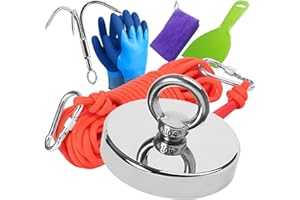 RIHEGIANT Fishing Magnets Heavy Duty for Treasure Hunters Magnetic Fishing 1000 Pond Pull Force with Rope and Carabiner Ultimate Experience, Perfect for Retrieving in River and Magnetic Fishing