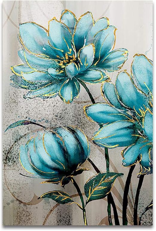 amazoncom hiloo blue flowers golden lace noble