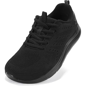 STQ Womens Wide Toe Box Walking Shoes with Arch Support | Standing All Day, Cushioned, Lightweight, Breathable, Casual, Comfo
