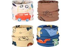 4 Pcs Kids Snood Kid Neck Warmer O Neck Warmer Super Soft Breathable Kids Scarf Stretchy Washable Warmer Toddler Snood