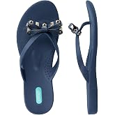 Oka-B Women's Chase Bow Flip Flop Sandal (Sapphire, us_footwear_size_system, adult, women, numeric, medium, numeric_8)