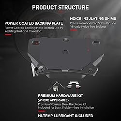 cciyu D923 D823 Ceramic Front Rear Brake Pad Set