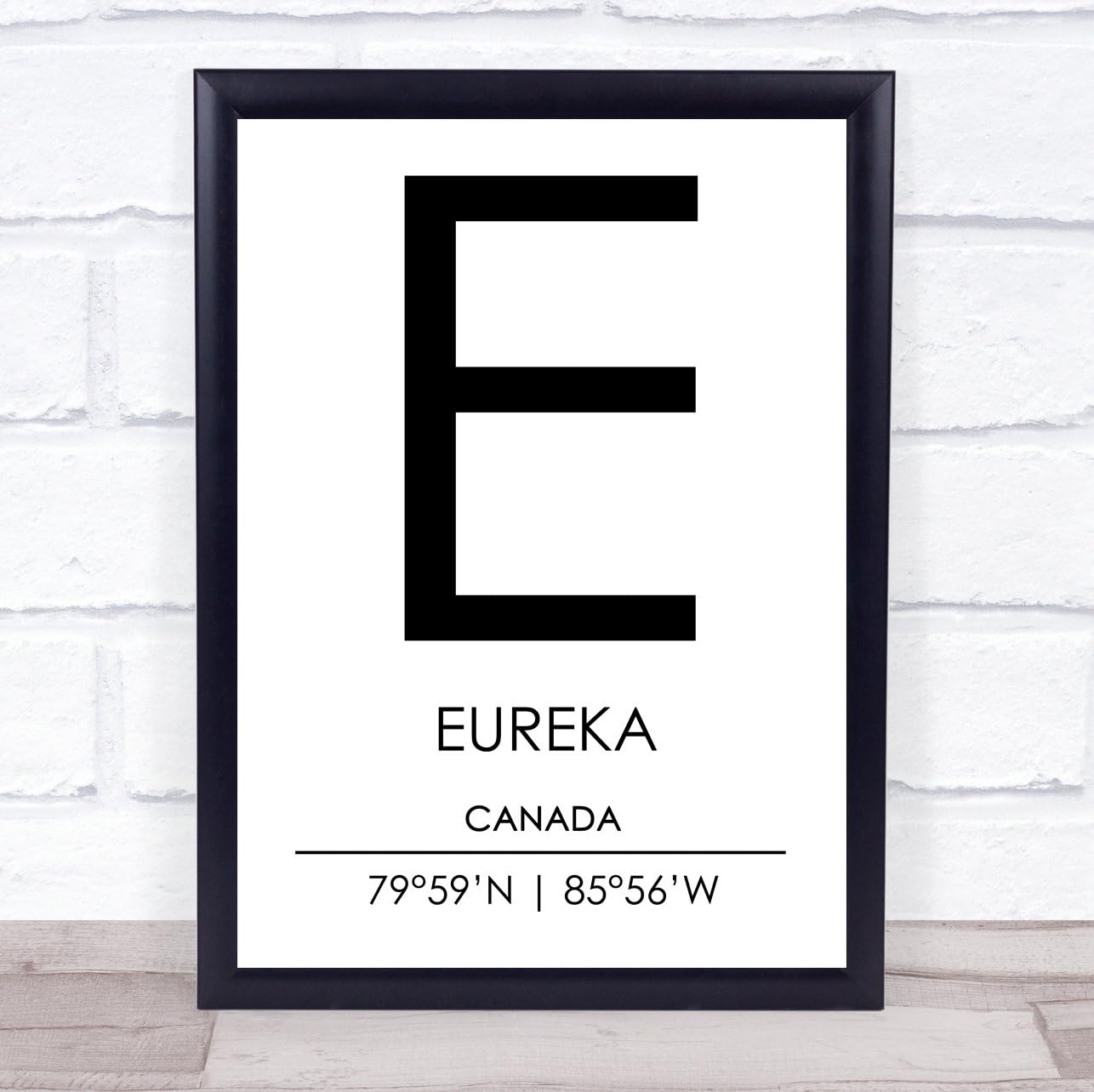 Eureka Canada Coordinates World City Travel Quote Wall Art Print